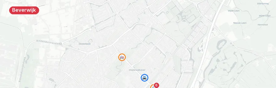 Kaart van Dodelijk verkeersongeval Laan der Nederlanden Beverwijk