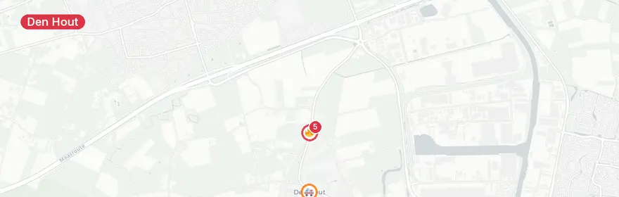 Kaart van Letselincident Houtse Heuvel, Den Hout