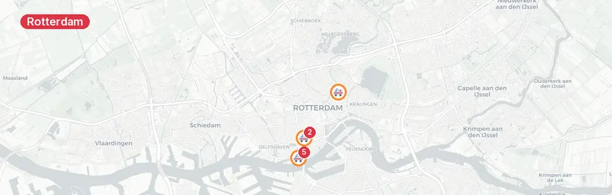 Kaart van Reanimatie Müllerkade Rotterdam