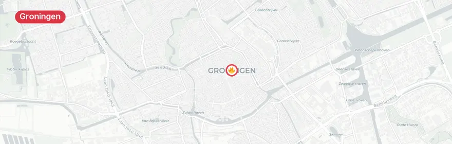 Kaart van Gaslekkage Rivierenhof Groningen, flats ontruimd