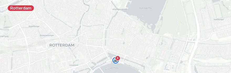 Kaart van Verkeersongeval met letsel Maasboulevard Rotterdam