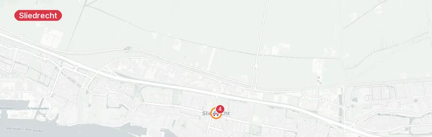 Kaart van Verkeersongeval A15, Sliedrecht