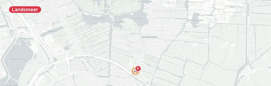 Kaart van Verkeersongeval met letsel Zuideinde Landsmeer