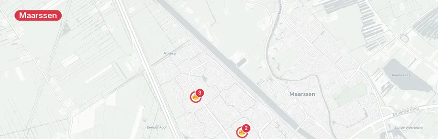 Kaart van Middelbrand Valkenkamp Maarssen