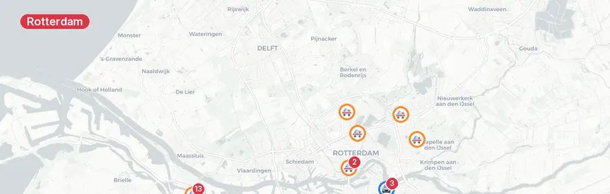 Kaart van Zwaar verkeersongeval Merseyweg Botlek Rotterdam