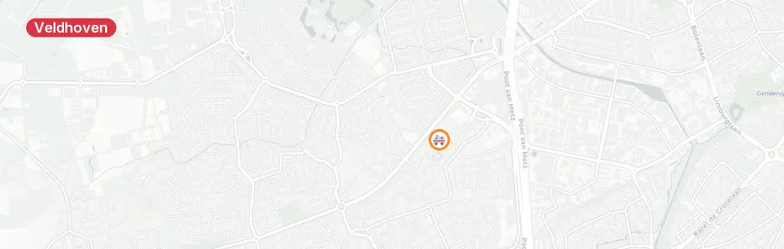 Kaart van Fietser ernstig gewond bij botsing Burgemeester van Hooffln
