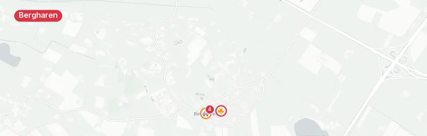 Kaart van Reanimatie Manegeweg Bergharen