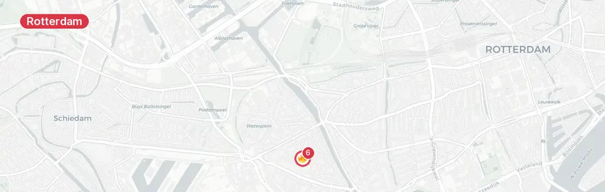Kaart van Reanimatie Rosener Manzstraat, Rotterdam
