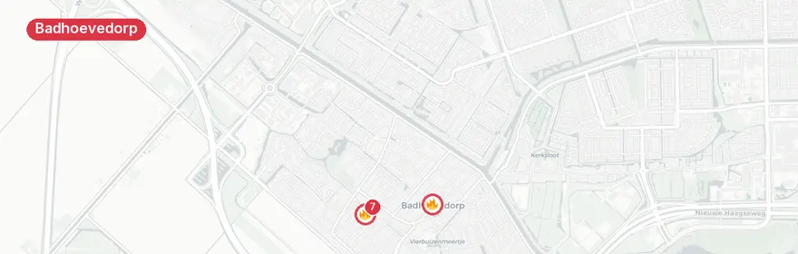 Kaart van Reanimatie Franklinstraat Badhoevedorp, traumahelikopter...