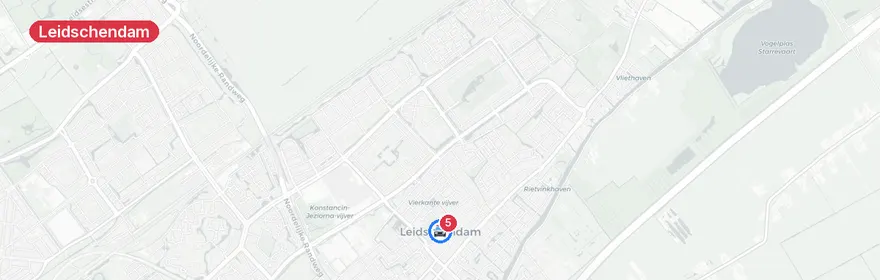 Kaart van Twee verkeersongevallen A4 Leidschendam, vijf gewonden