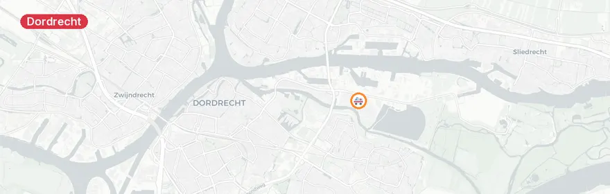 Kaart van Vier meldingen Albert Schweitzerplaats Dordrecht