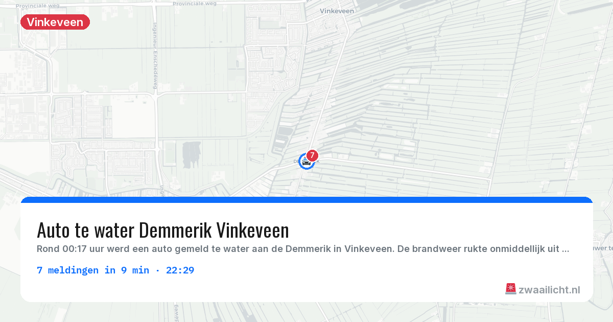 Kaart van de activiteitspiek bij Vinkeveen