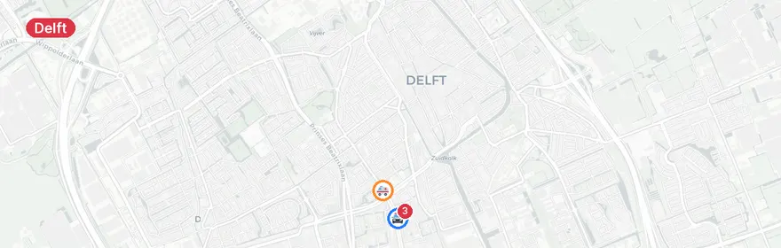 Kaart van Verkeersongeval Westlandseweg Delft