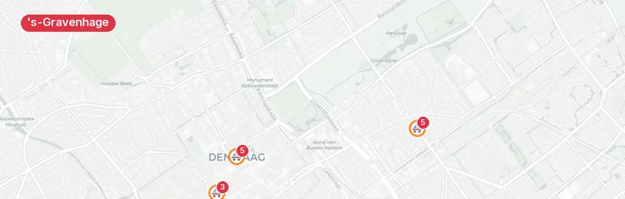 Kaart van Meervoudi verkeersongeval Den Haag