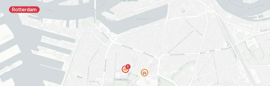 Kaart van Middelbrand Carnissedreef Rotterdam
