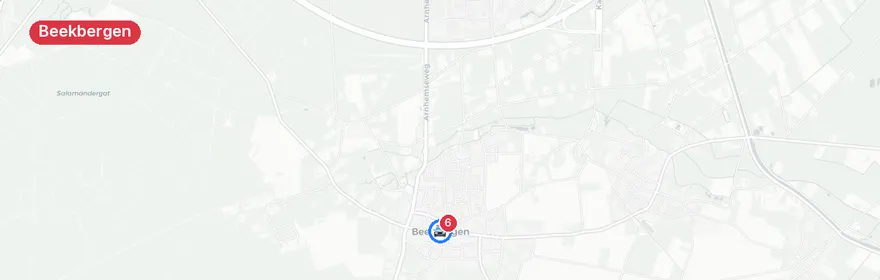 Kaart van Vrachtwagenongeval A50 bij Beekbergen, snelweg afgesloten