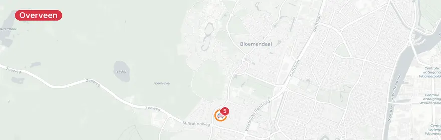 Kaart van Ernstig scooterongeval N200 Zeeweg Overveen