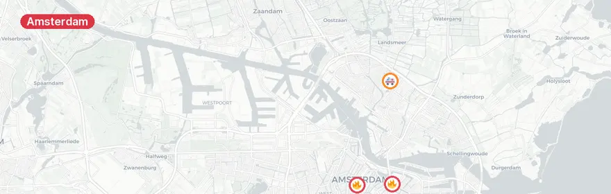 Kaart van Persoon te water P. Hans Frankfurthersingel Amsterdam