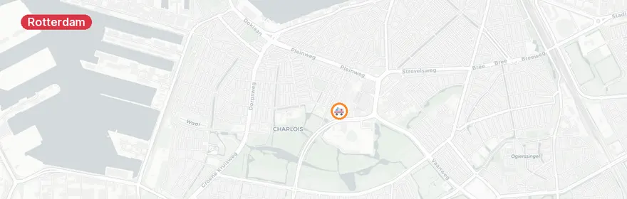 Kaart van Reanimatie Slinge Rotterdam