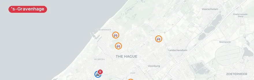 Kaart van Verkeersongeval Volendamlaan, Den Haag