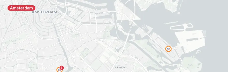 Kaart van Noodsituatie Kuinderstraat Amsterdam