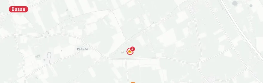 Kaart van Twee gewonden bij bedrijfsongeval Dennenweg Basse