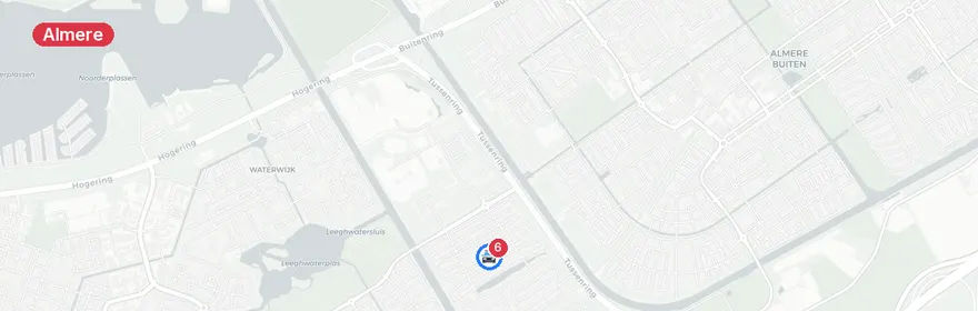 Kaart van Ernstige aanrijding Jan Steenstraat Almere, auto in brand
