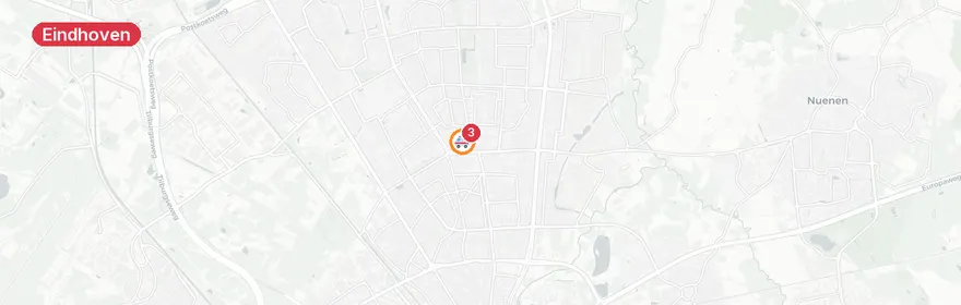 Kaart van Reanimatie Lanceloetstraat Eindhoven, traumahelikopter in...