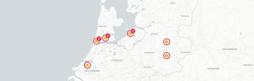 Kaart van Woningbrand Pastoor de Bakkerstraat Achtmaal