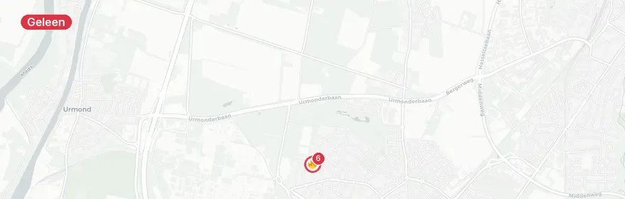 Kaart van Brand bijgebouw Narcissensingel Geleen