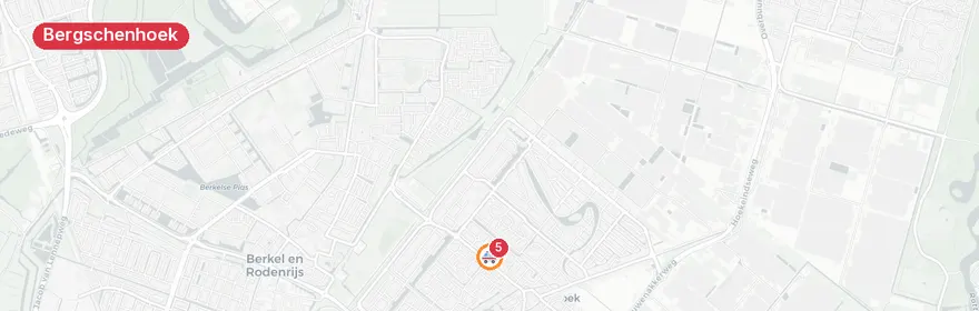 Kaart van Reanimatie Bladmos Bergschenhoek, traumahelikopter ingezet