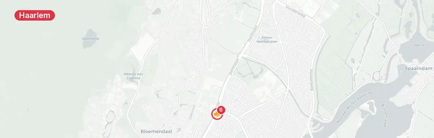 Kaart van Reanimatie Delftlaan Haarlem