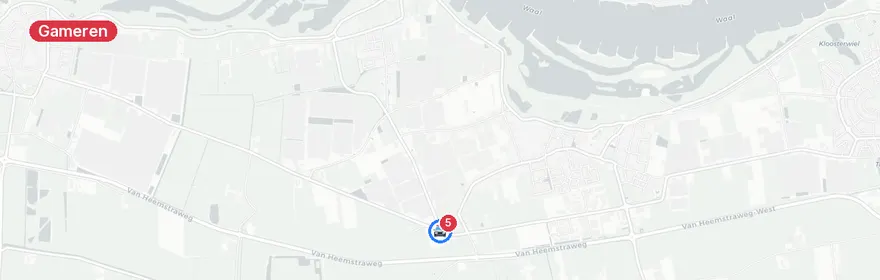 Kaart van Auto te water Jacob Ekelmansstraat Gameren