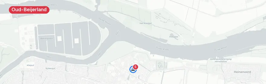 Kaart van DHL-bus te water Antonie van Leeuwenhoekstraat