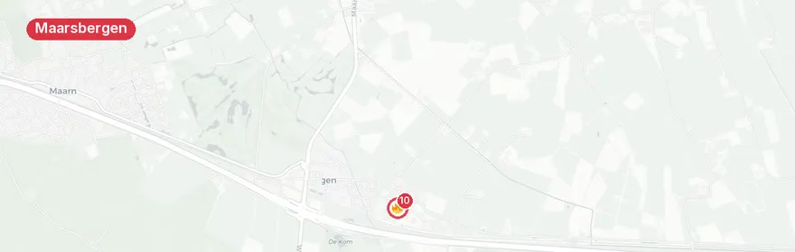 Kaart van Grote stalbrand Slappedel Maarsbergen