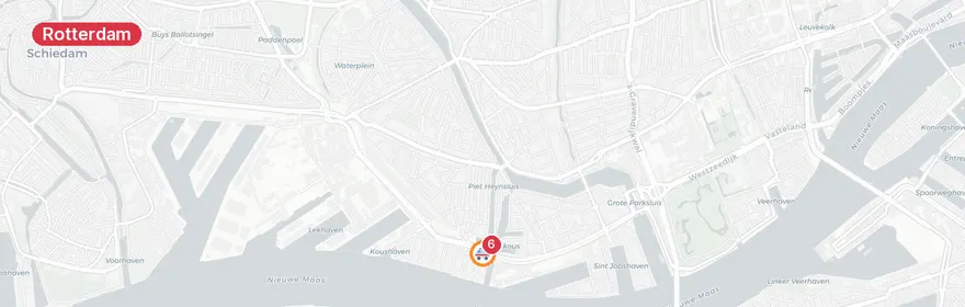 Kaart van Reanimatie Westkousdijk Rotterdam, traumahelikopter geala...