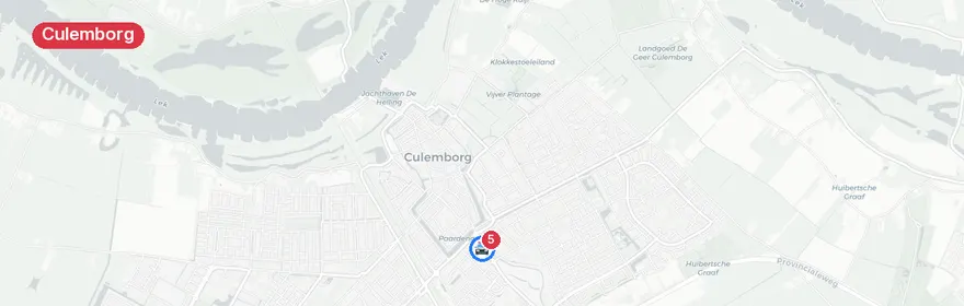 Kaart van Scooterrijder gewond bij aanrijding Lanxmeersestraat Cule...