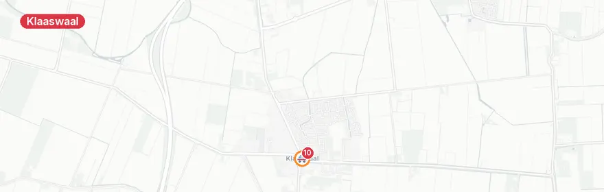 Kaart van Auto te water A29 Klaaswaal