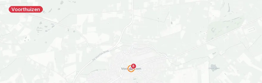 Kaart van Meervoudige aanrijding A1 Voorthuizen
