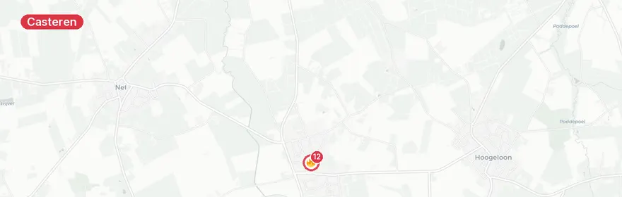 Kaart van Middelbrand bijgebouw Wagenbroeken Casteren