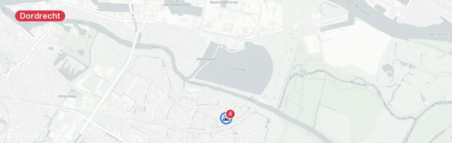 Kaart van Verkeersongeval Van den Broek-erf Dordrecht