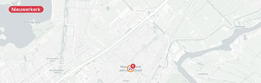 Kaart van Zwaargewonde bij verkeersongeval N59 Nieuwerkerk