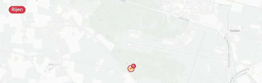 Kaart van Botsing N631 Oosterhoutseweg Rijen, man behandeld
