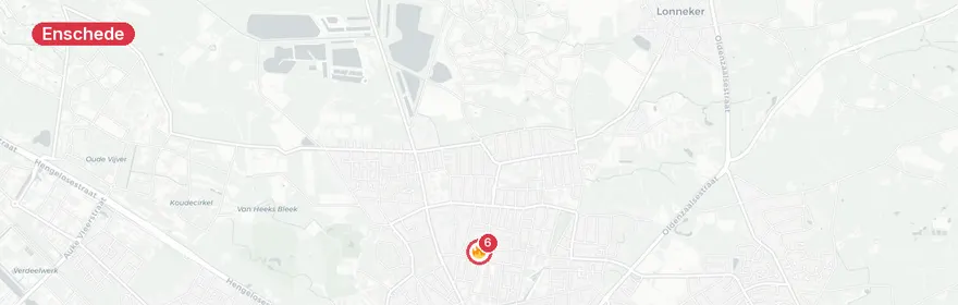 Kaart van Woningbrand Fazantstraat Enschede-Noord