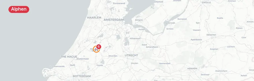 Kaart van Verkeersongeval Wamelseweg-Kezieweg Alphen