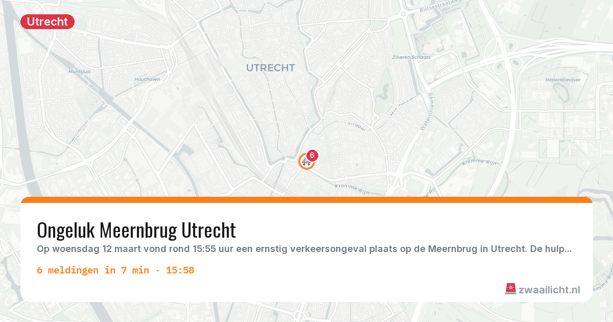 Kaart van de activiteitspiek bij Utrecht