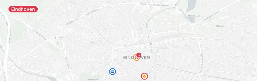 Kaart van Verkeersongeval Willem de Zwijgerstraat Eindhoven