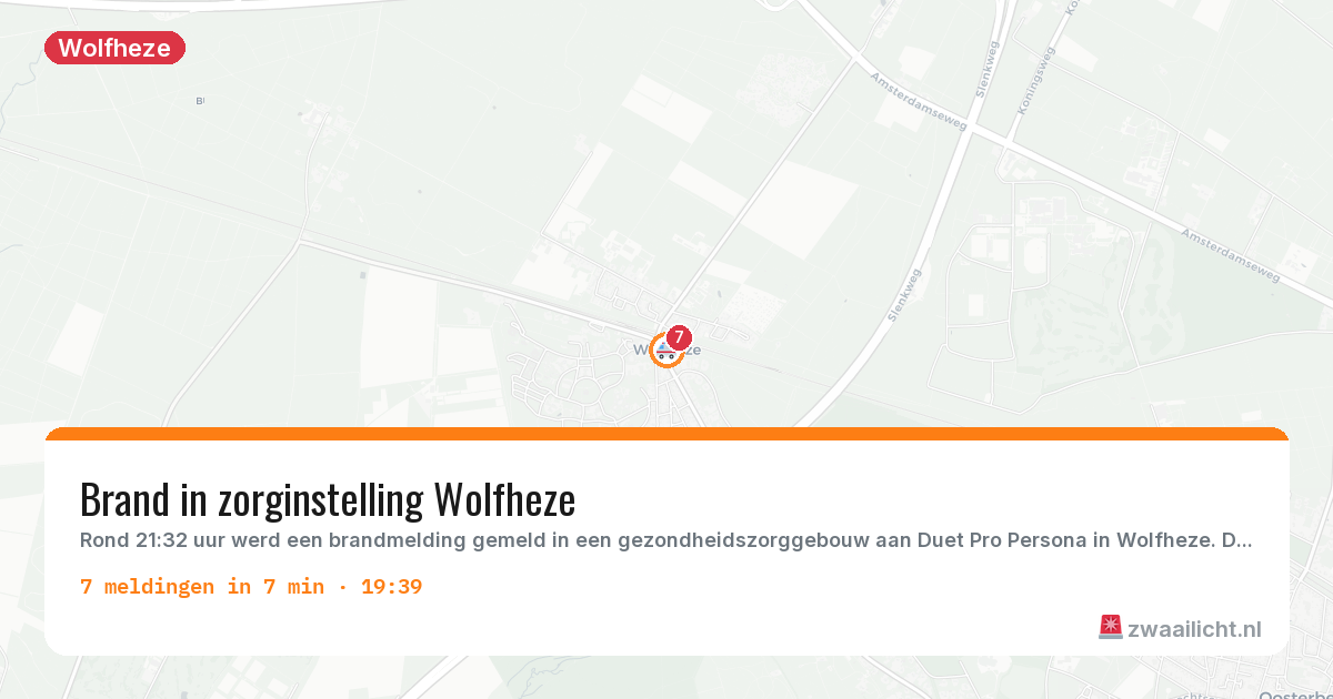 Kaart van de activiteitspiek bij Wolfheze