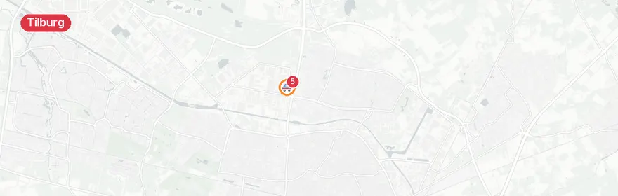 Kaart van Letselincident Schouwburgring, Tilburg