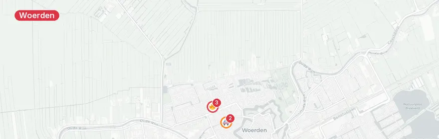 Kaart van Middelbrand Adriaan van Ostadestraat Woerden